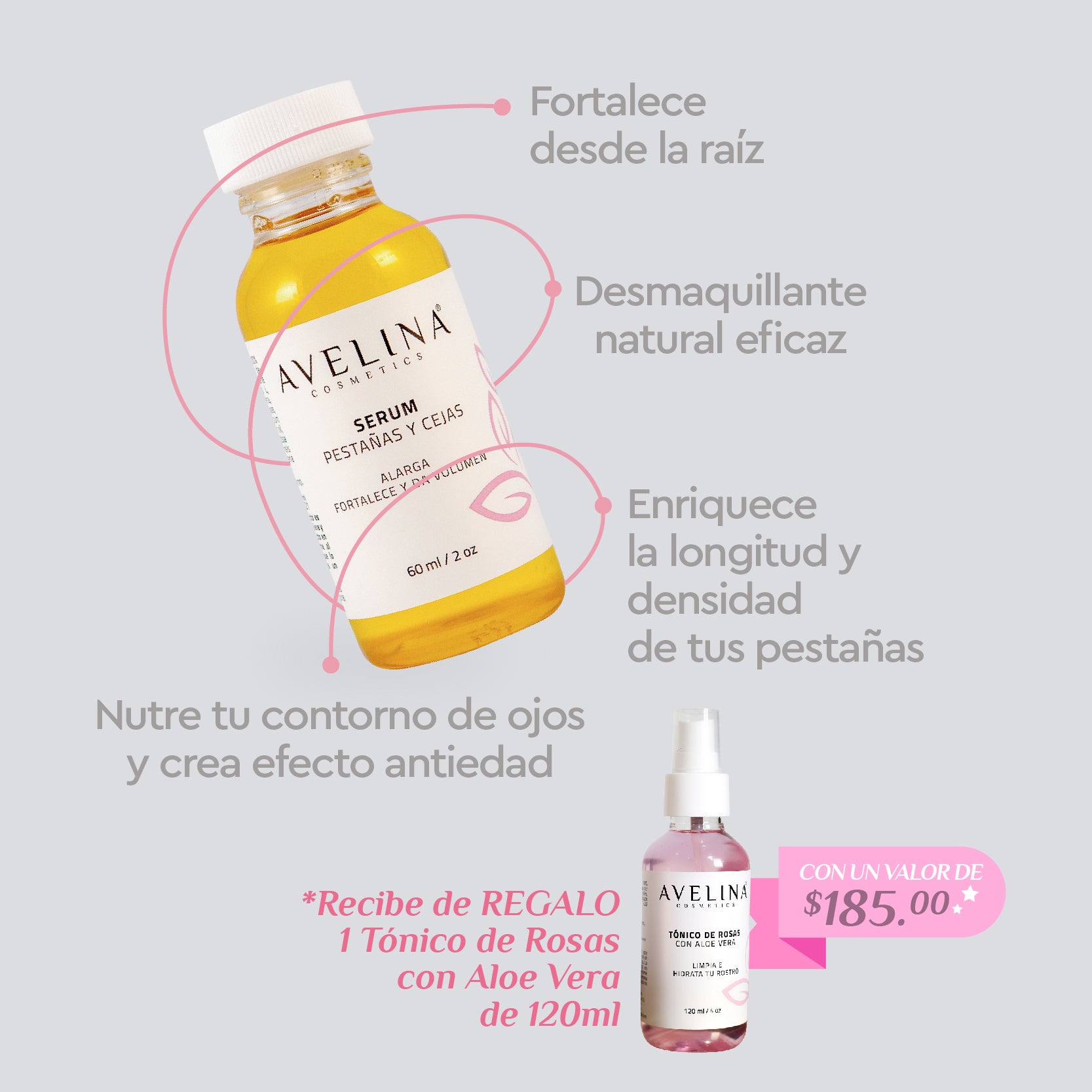 Serum Alargador de Pestañas y Cejas