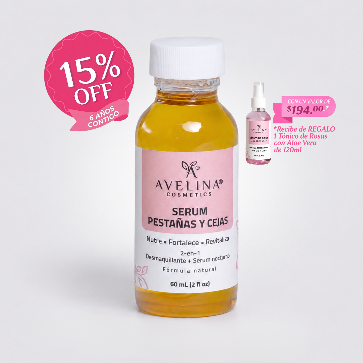 Serum Alargador de Pestañas y Cejas ANIVERSARIO